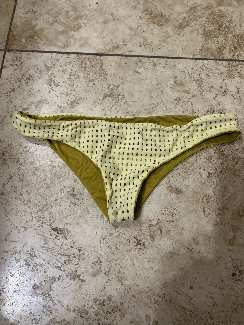 acacia swimwear Pale Yellow Eyelet Bikini Bottom